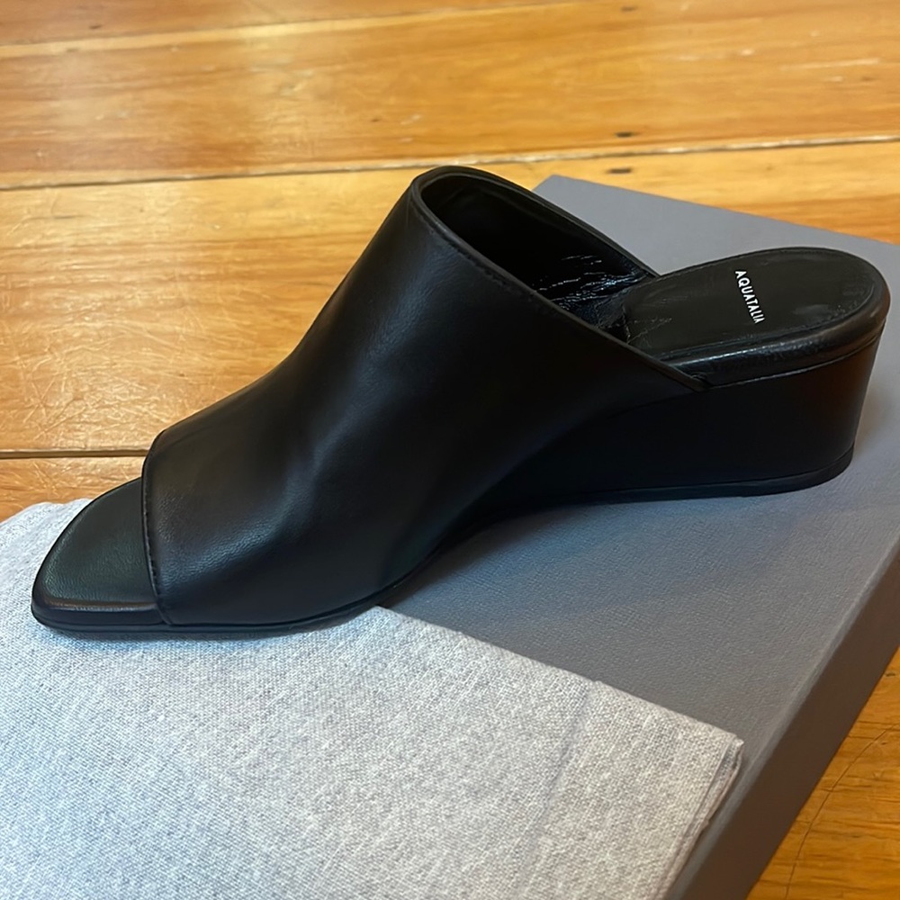 Aquatalia Kayla Black Napa Mule